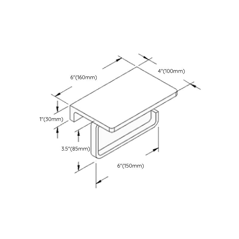 Skorter | Black 6-piece Bathroom Accessory Set Modern Shower Curtain Rod / Bathrobe Hooks and Towel Bar