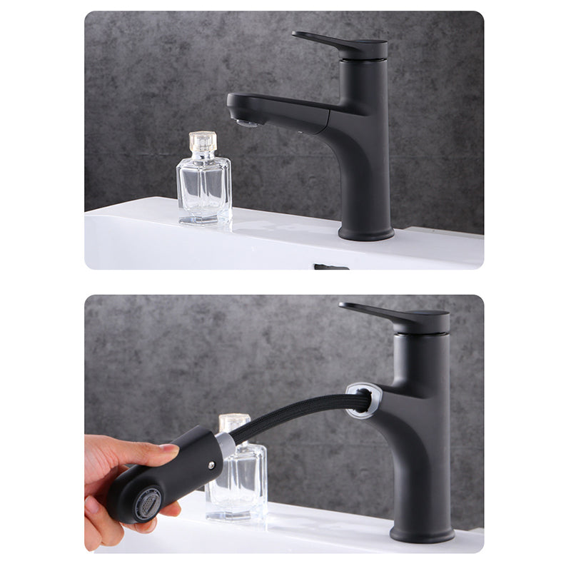 Skorter | Contemporary Basin Faucet Copper Pure Color Single Lever Retractable Basin Faucet