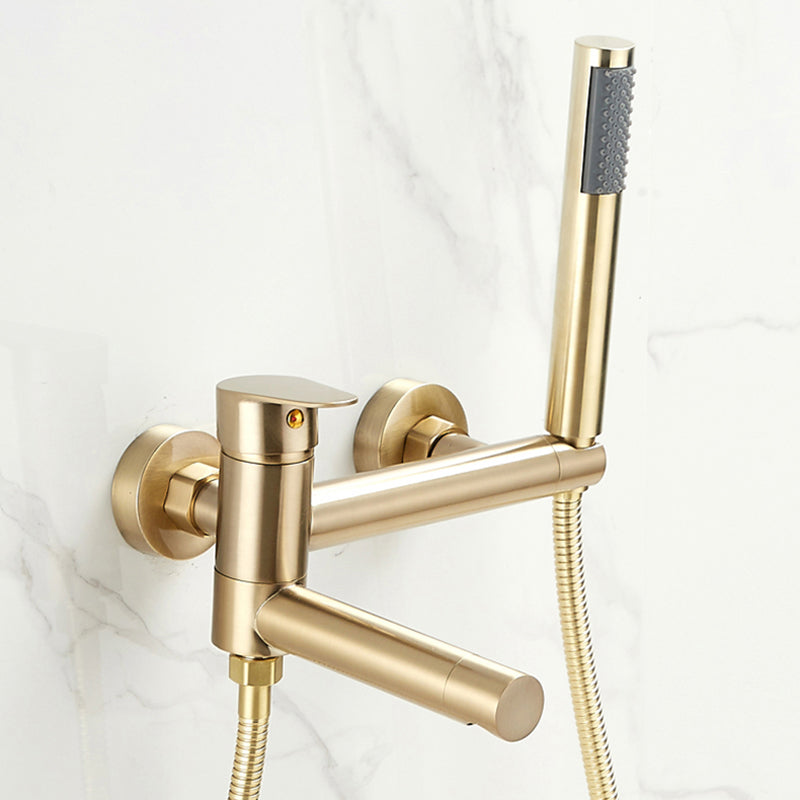Skorter | Contemporary Wall Mounted Bathtub Filler Single Handle Metal Faucet