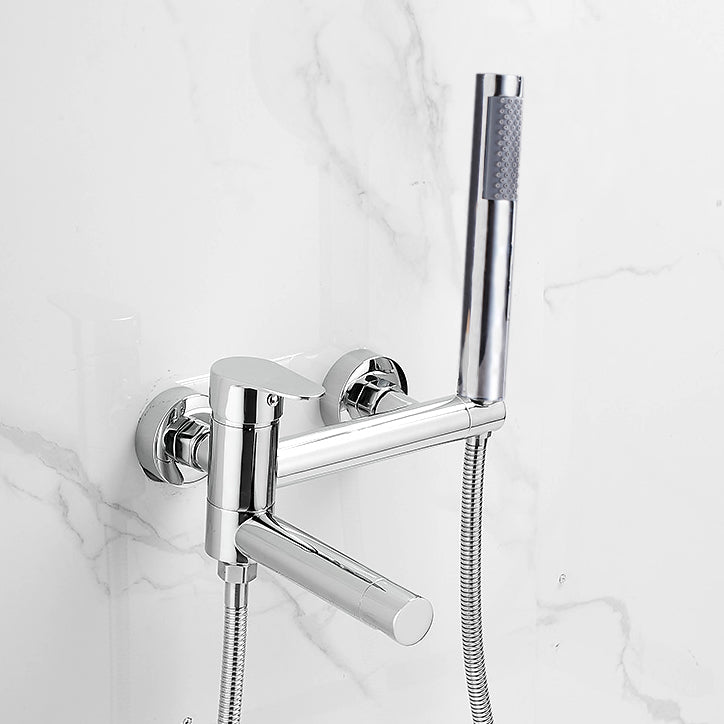 Skorter | Contemporary Wall Mounted Bathtub Filler Single Handle Metal Faucet
