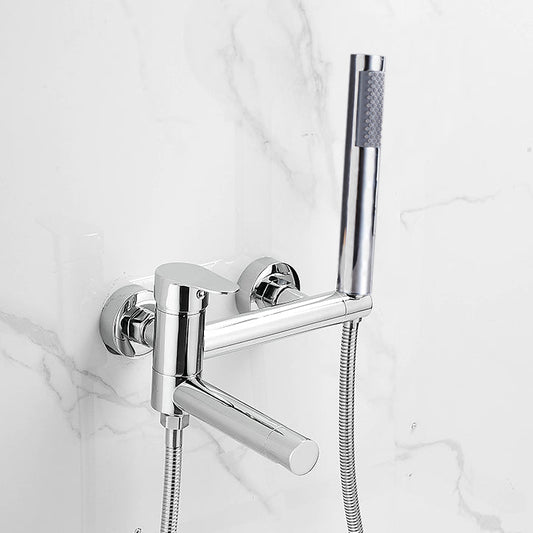 Skorter | Contemporary Wall Mounted Bathtub Filler Single Handle Metal Faucet