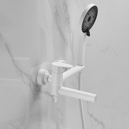 Skorter | Contemporary Wall Mounted Bathtub Filler Single Handle Metal Faucet