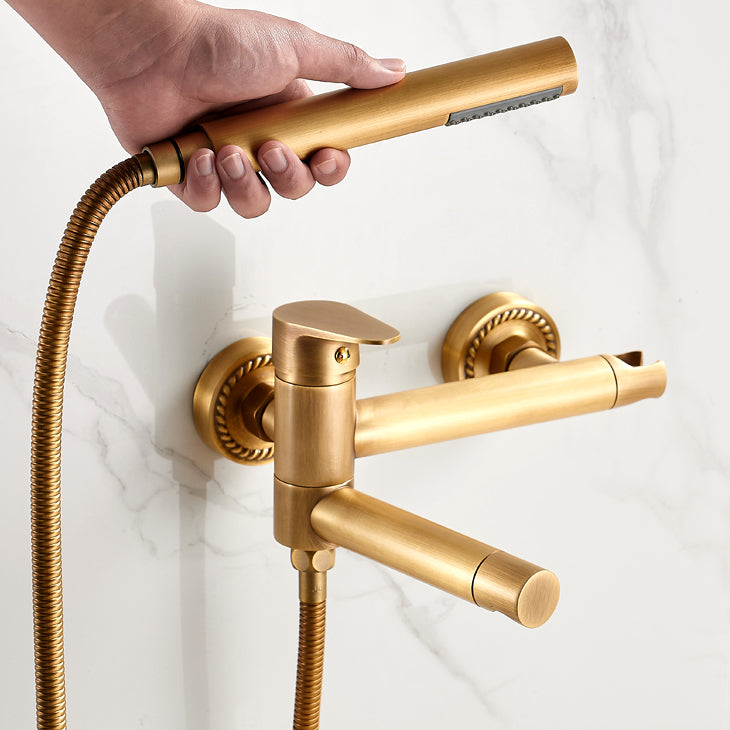 Skorter | Contemporary Wall Mounted Bathtub Filler Single Handle Metal Faucet