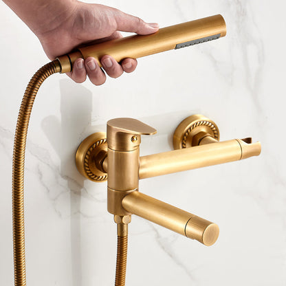 Skorter | Contemporary Wall Mounted Bathtub Filler Single Handle Metal Faucet