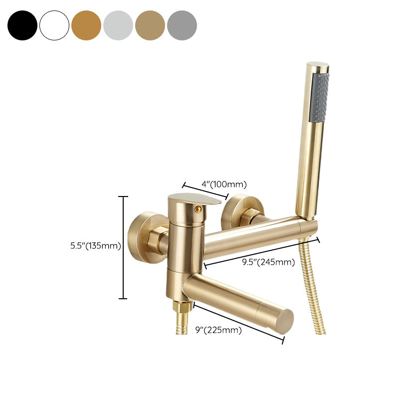Skorter | Contemporary Wall Mounted Bathtub Filler Single Handle Metal Faucet