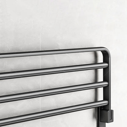 Skorter | Black Aluminum Bathroom Accessory Set Modern Bathroom Shelf / Towel Bar & Paper Holder