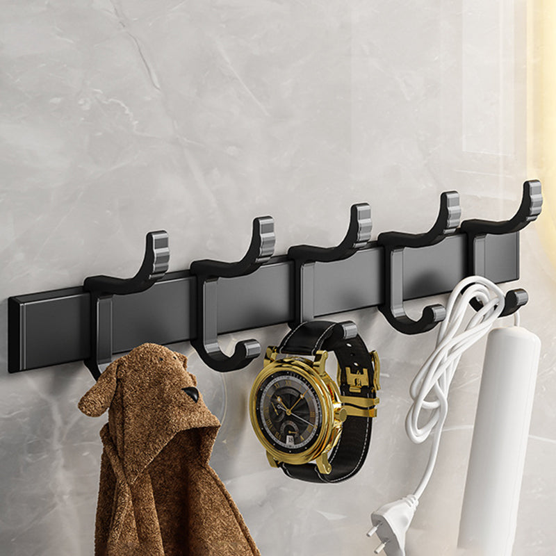 Skorter | Black Aluminum Bathroom Accessory Set Modern Bathroom Shelf / Towel Bar & Paper Holder