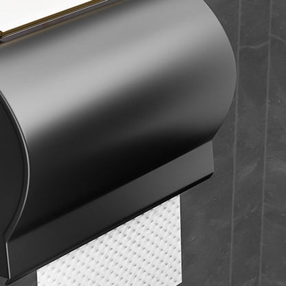 Skorter | Black Aluminum Bathroom Accessory Set Modern Bathroom Shelf / Towel Bar & Paper Holder