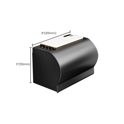 Skorter | Black Aluminum Bathroom Accessory Set Modern Bathroom Shelf / Towel Bar & Paper Holder