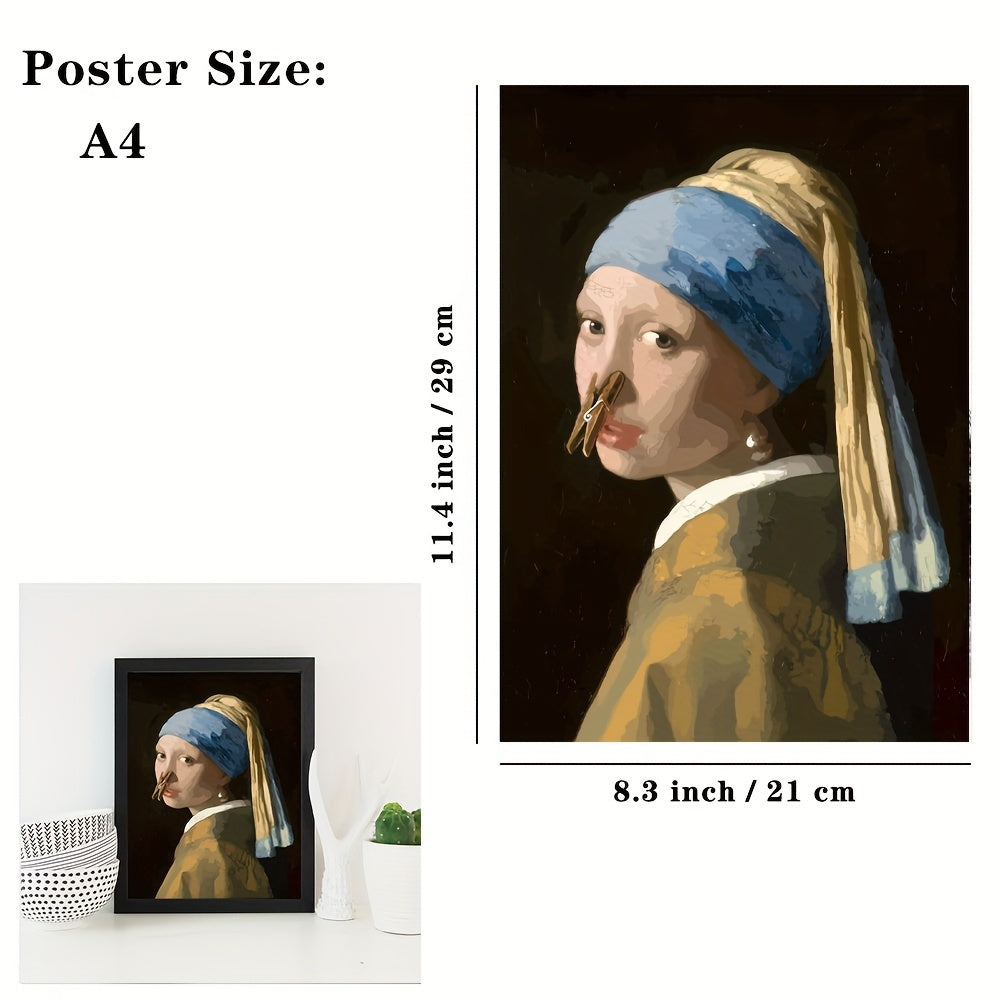 Skorter | 1pcs Large Size, Fun Bathroom Wall Poster - Waterproof, No Frames Included, 15.7"x11.4" (40x29cm)