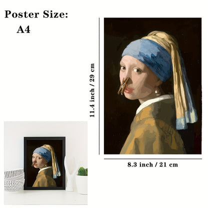 Skorter | 1pcs Large Size, Fun Bathroom Wall Poster - Waterproof, No Frames Included, 15.7"x11.4" (40x29cm)