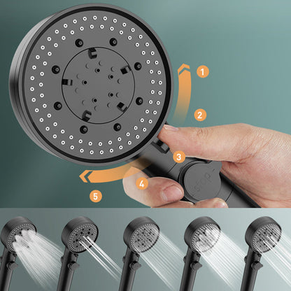 Skorter | Bathroom Showerhead 5-Spray Round Handheld Shower Holder Wall Mount Showerhead