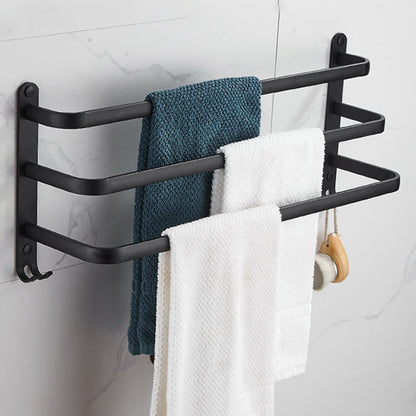 Skorter | Modern black aluminum bathroom furniture set towel bar bathroom fittings