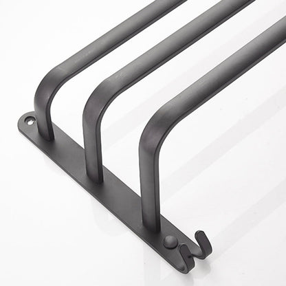 Skorter | Modern black aluminum bathroom furniture set towel bar bathroom fittings