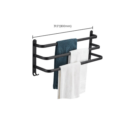 Skorter | Modern black aluminum bathroom furniture set towel bar bathroom fittings