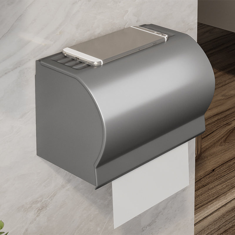 Skorter | Contemporary Bathroom Accessory Set Gray Aluminum Bathroom Shelf/Towel Holder/Bathtub Hook