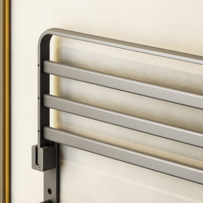 Skorter | Contemporary Bathroom Accessory Set Gray Aluminum Bathroom Shelf/Towel Holder/Bathtub Hook