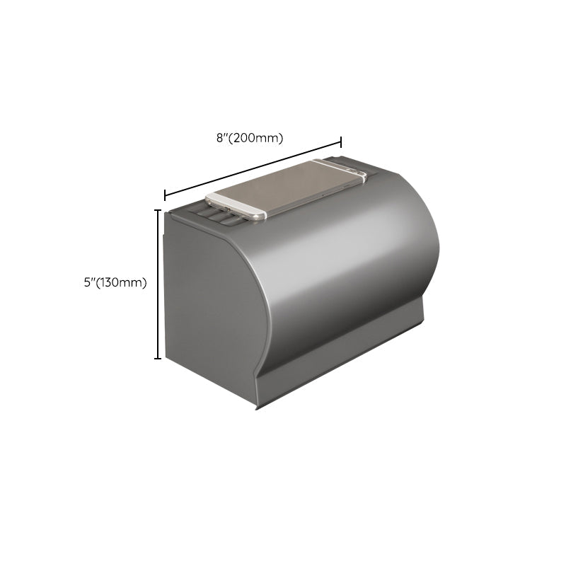 Skorter | Contemporary Bathroom Accessory Set Gray Aluminum Bathroom Shelf/Towel Holder/Bathtub Hook