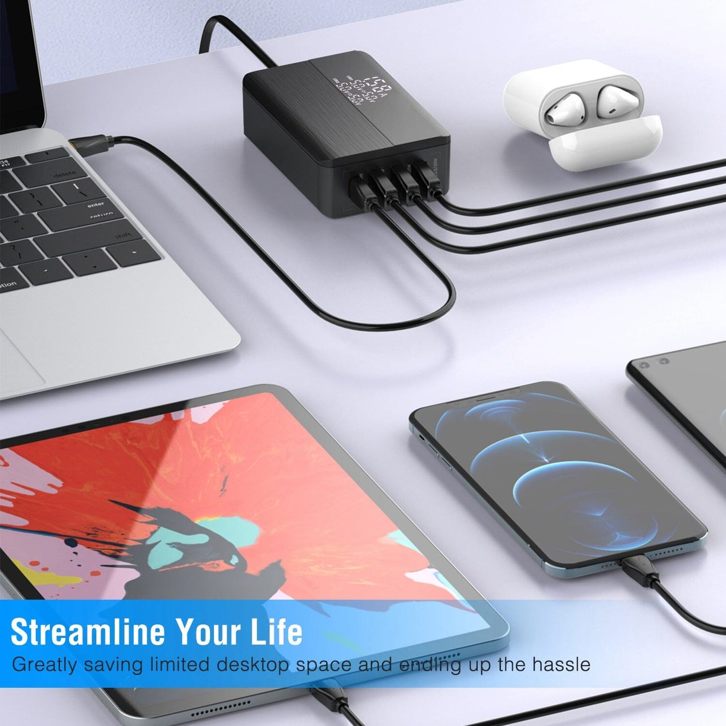 Skorter | 65W 4 USB Port Fast Wall Charger