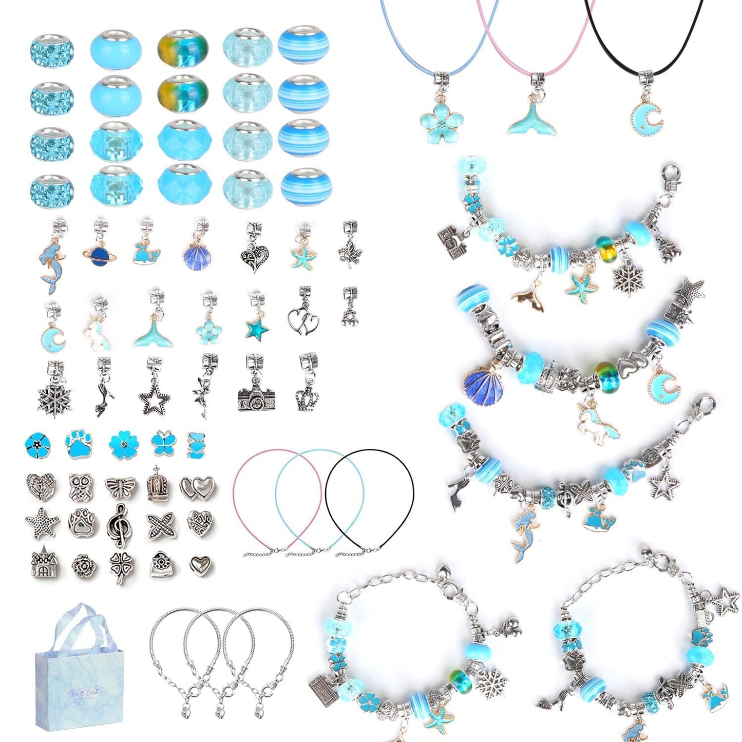 Skorter | 66 pieces: Charm bracelet making set