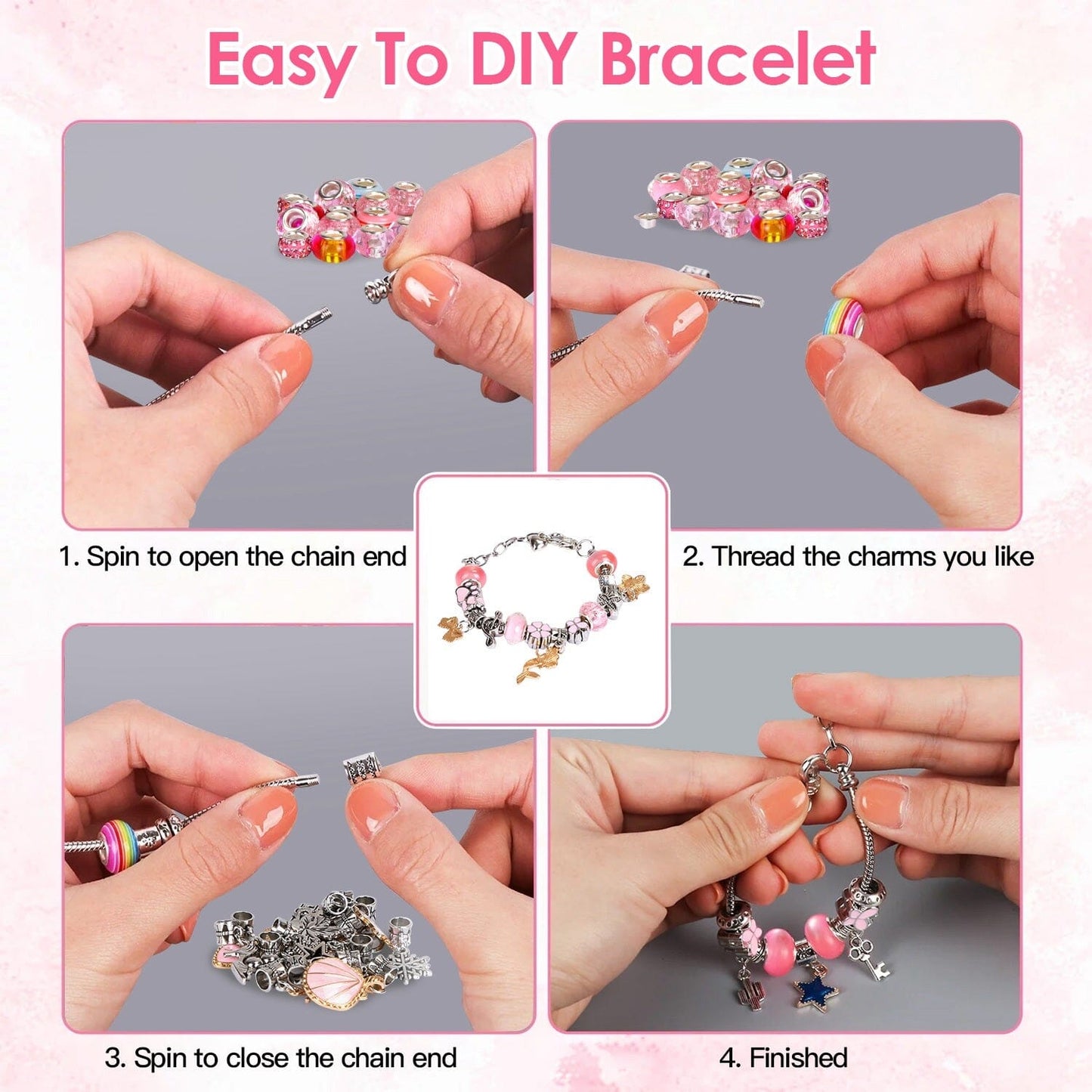 Skorter | 66 pieces: Charm bracelet making set