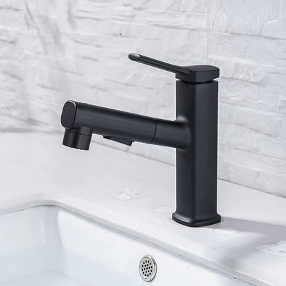 Skorter | Contemporary Vessel Faucet Pull-out Centerset Faucet with Swivel Spout