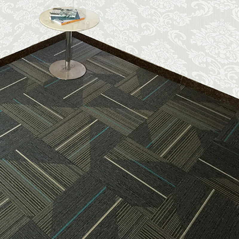 Skorter | Dark Color Level Loop Carpet Tile Non-Slip Self-Adhesive Indoor Office Carpet Tiles