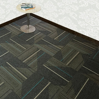 Skorter | Dark Color Level Loop Carpet Tile Non-Slip Self-Adhesive Indoor Office Carpet Tiles