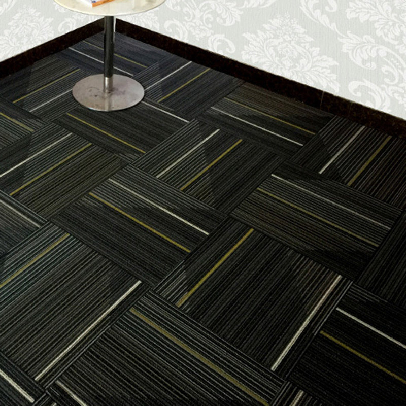 Skorter | Dark Color Level Loop Carpet Tile Non-Slip Self-Adhesive Indoor Office Carpet Tiles