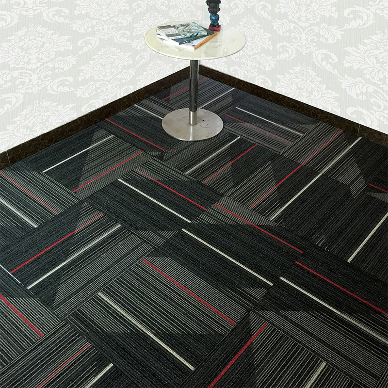Skorter | Dark Color Level Loop Carpet Tile Non-Slip Self-Adhesive Indoor Office Carpet Tiles