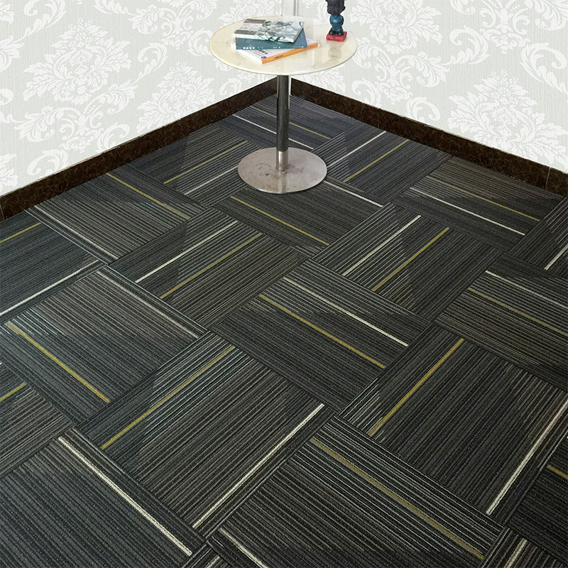 Skorter | Dark Color Level Loop Carpet Tile Non-Slip Self-Adhesive Indoor Office Carpet Tiles