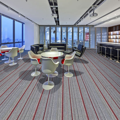Skorter | Dark Color Level Loop Carpet Tile Non-Slip Self-Adhesive Indoor Office Carpet Tiles