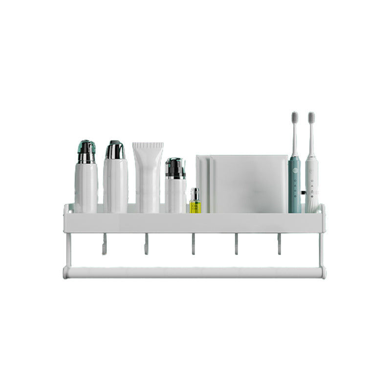 Skorter | 2-piece modern bathroom accessory set White rectangular wall shelf