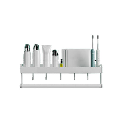 Skorter | 2-piece modern bathroom accessory set White rectangular wall shelf