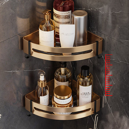 Skorter | Black and Brass Bathroom Hardware Set Modern Stainless Steel Bathroom Shelf/Towel Holder/Paper Holder