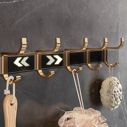 Skorter | Black and Brass Bathroom Hardware Set Modern Stainless Steel Bathroom Shelf/Towel Holder/Paper Holder