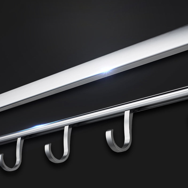 Skorter | Contemporary bathroom accessory set made of aluminum with towel holder/bath shelf