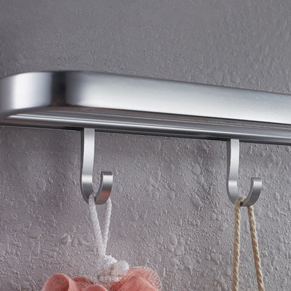 Skorter | Contemporary bathroom accessory set made of aluminum with towel holder/bath shelf