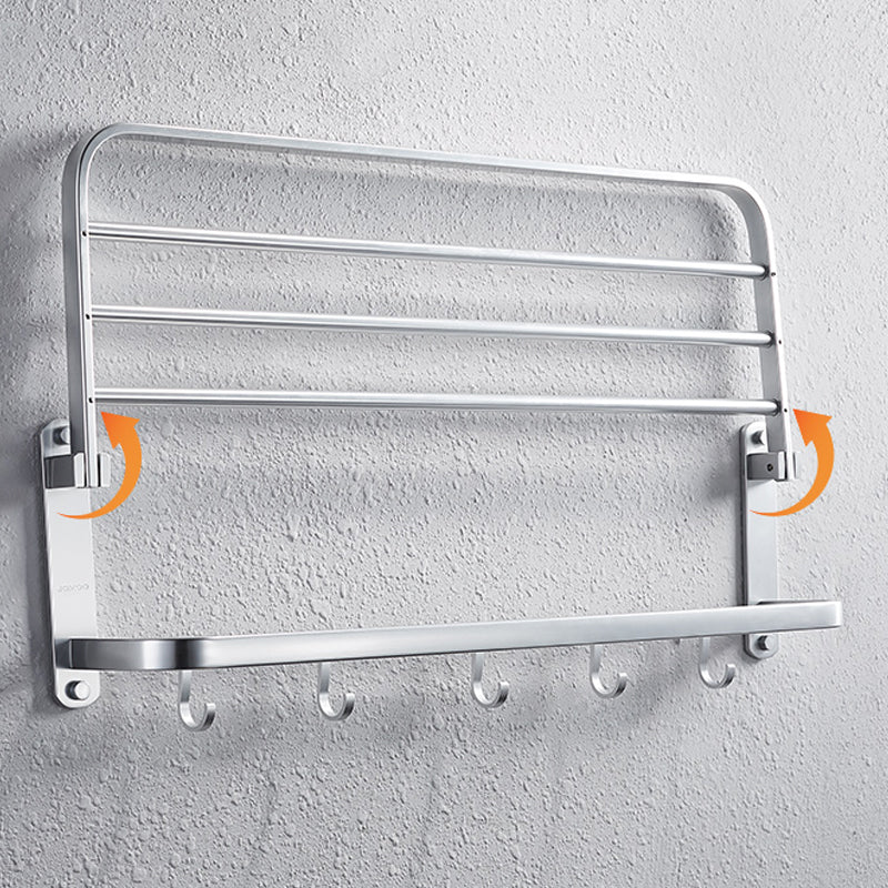 Skorter | Contemporary bathroom accessory set made of aluminum with towel holder/bath shelf