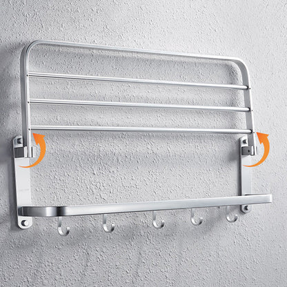 Skorter | Contemporary bathroom accessory set made of aluminum with towel holder/bath shelf