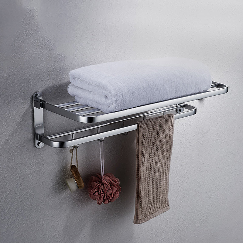 Skorter | Contemporary bathroom accessory set made of aluminum with towel holder/bath shelf