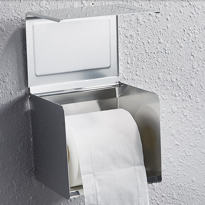 Skorter | Contemporary bathroom accessory set made of aluminum with towel holder/bath shelf