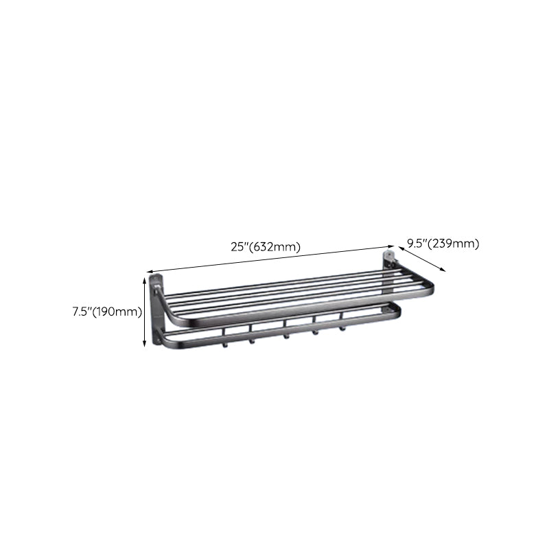 Skorter | Contemporary bathroom accessory set made of aluminum with towel holder/bath shelf