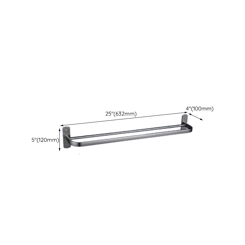 Skorter | Contemporary bathroom accessory set made of aluminum with towel holder/bath shelf