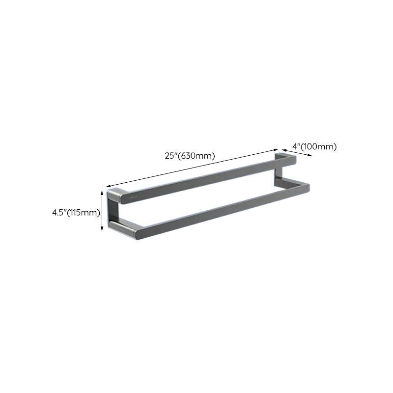 Skorter | Contemporary bathroom accessory set made of aluminum with towel holder/bath shelf