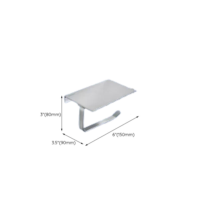 Skorter | Contemporary bathroom accessory set made of aluminum with towel holder/bath shelf