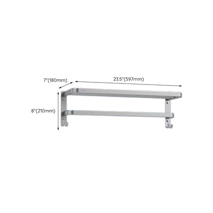 Skorter | Contemporary bathroom accessory set made of aluminum with towel holder/bath shelf
