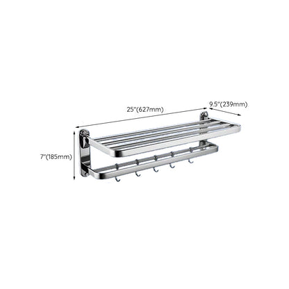 Skorter | Contemporary bathroom accessory set made of aluminum with towel holder/bath shelf