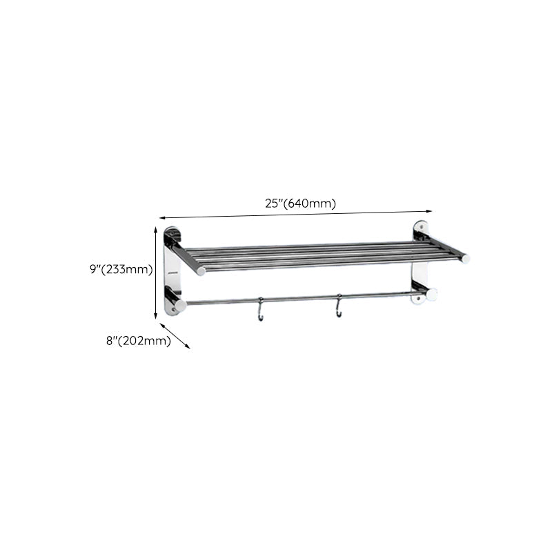 Skorter | Contemporary bathroom accessory set made of aluminum with towel holder/bath shelf