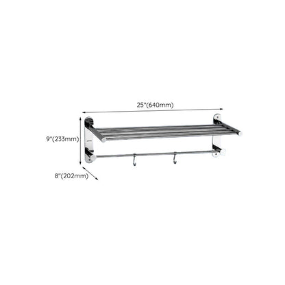 Skorter | Contemporary bathroom accessory set made of aluminum with towel holder/bath shelf